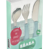 Beaba Stainless Steel Training Cutlery | Ergonomic Fork & Spoon Set