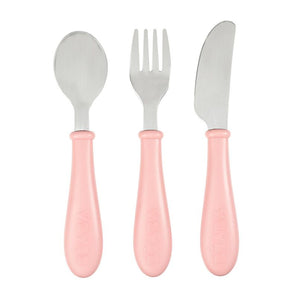 Beaba Stainless Steel Training Cutlery | Ergonomic Fork & Spoon Set