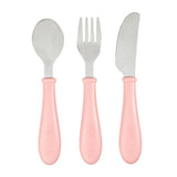 Beaba Stainless Steel Training Cutlery | Ergonomic Fork & Spoon Set