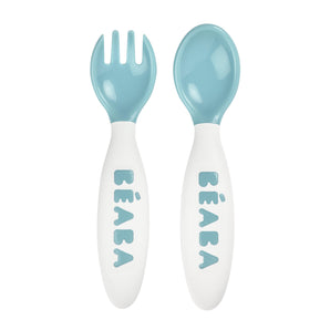 Beaba Training Fork And Spoon Set 2nd Stage | Toddler Cutlery