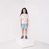Beau Loves Blue Hold My Heart Print Shorts | Beau Loves