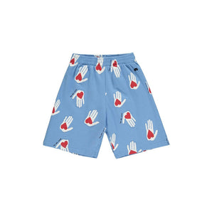 Beau Loves Blue Hold My Heart Print Shorts | Beau Loves