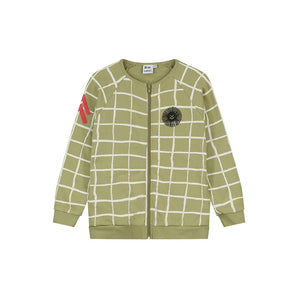 Beau Loves Kelp Grid Zip Jacket | Outerwear Boy