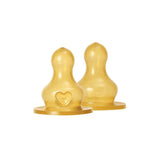 Bibs Baby Bottle Nipple Round Latex 2 Pack | Slow Flow For Newborns