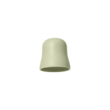 Sage green silicone nipple for BIBS baby feeder, isolated on white.