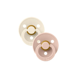 Bibs Colour 2 Pack Pacifier Latex | Ivory/Blush Iconic Dummy