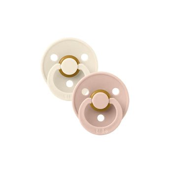 Bibs Colour 2 Pack Pacifier Latex | Ivory/Blush Iconic Dummy