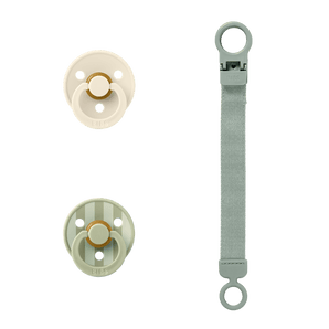 Bibs Colour Pacifier & Loop Clip Gift Set 0 6 Months | Gift