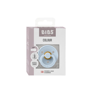 Bibs Pacifier Colour 1 Pack Latex Size 2 Baby Blue Round Nipple | Pacifier