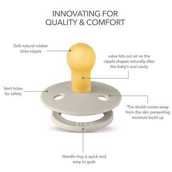 Bibs Round Pacifier Studio Colour 2 Pack Latex | Newborn Soother