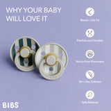 Bibs Round Pacifier Studio Colour 2 Pack Latex | Newborn Soother