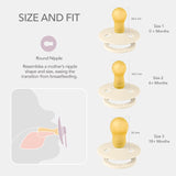 Bibs Round Pacifier Studio Colour 2 Pack Latex | Newborn Soother