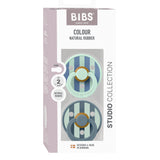 Bibs Round Pacifier Studio Colour 2 Pack Latex | Newborn Soother