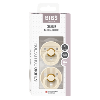 Bibs Round Pacifier Studio Colour 2 Pack Latex | Newborn Soother