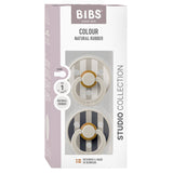 Bibs Round Pacifier Studio Colour 2 Pack Latex | Newborn Soother