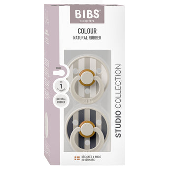 Bibs Round Pacifier Studio Colour 2 Pack Latex | Newborn Soother