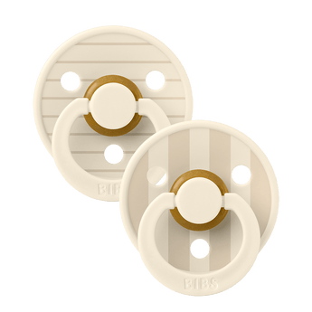 Bibs Round Pacifier Studio Colour 2 Pack Latex | Newborn Soother - My Little Thieves