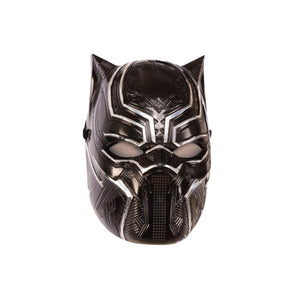 Black Panther Half Metallic Mask - Child Costume Accessory