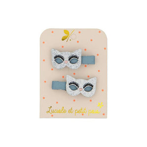 Whimsical Cat Mask Hair Clips – Add Sparkle & Style
