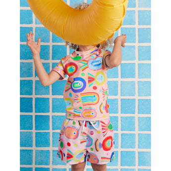 Boys Boardshorts Fancy Fins Swimsuit | Kids Swim Trunks