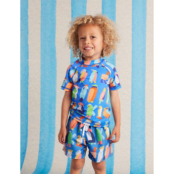 Boys Boardshorts Flamin Galahs Swimsuit | Kids Swim Trunks