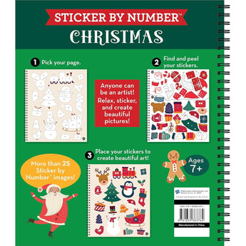 Brain Games Sticker By Number Christmas 28 Images Book