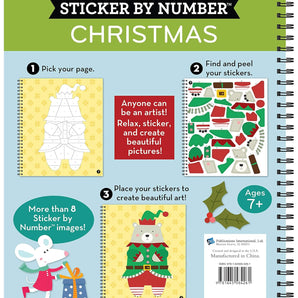 Brain Games Sticker By Number Book: Christmas (28 Images To Sticker Santa Cover Bind Up)