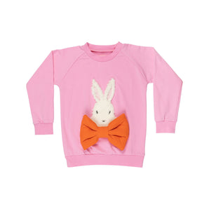 Girls Pink Bunny Bow T-shirt