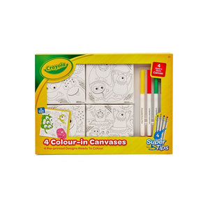 Crayola 4 Colour Canvases - Monsters Art Set for Kids