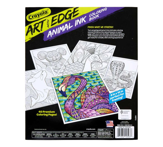 Art With Edge, Animal Ink Doodle Activity Book