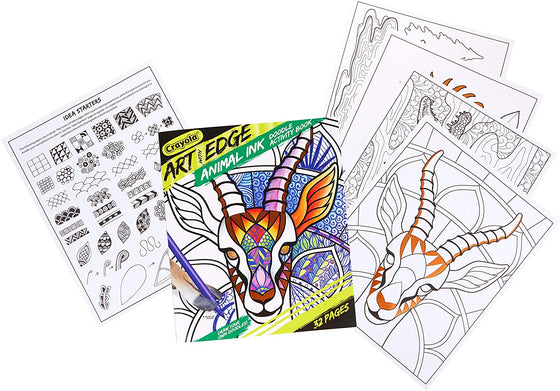 Art With Edge, Animal Ink Doodle Activity Book