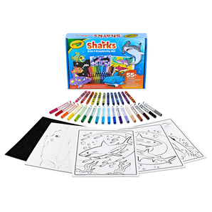 Crayola Sharks 5-in-1 Creativity Kit – Ocean-Themed Art Set