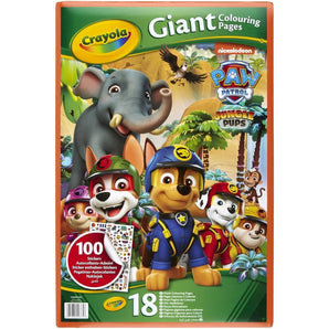 Crayola Giant Colouring Book - Paw Patrol Jungle Pups