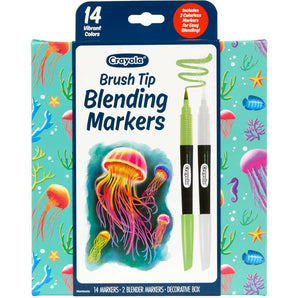 Crayola Blending Markers Set, 16 Count with 2 Colorless Blenders