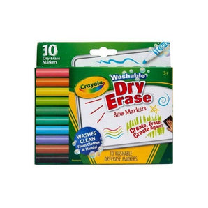 Crayola Washable Slim Dry-Erase Markers - 10 Ct