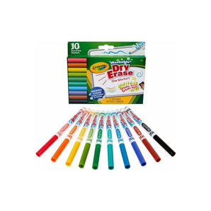 Crayola Washable Slim Dry-Erase Markers - 10 Ct