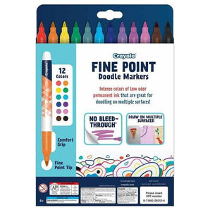 Crayola Fine Point Doodle Markers - 12 Ct