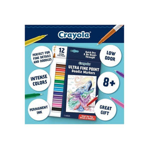 Crayola Ultra-Fine Point Doodle Markers - 12 Ct