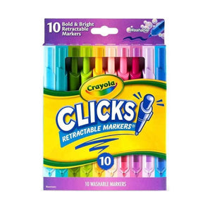 Crayola Washable CLICKS Retractable Markers - 10 Bold Colors