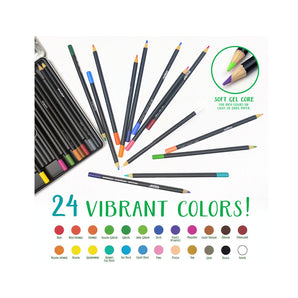 Crayola Signature Blend & Shade Colored Pencils with Tin, 24 Count