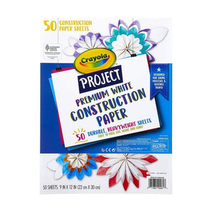 Crayola Project 50 ct. Premium White Construction Paper