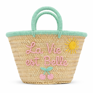My Little Thieves Kids Beach Bag – La Vie Est Belle (Mint Trim)