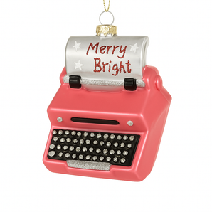 Personalized Christmas  Merry bright Holiday  Pink Printer  Ornament