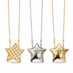 Metallic Star Clutch Bag - Silver