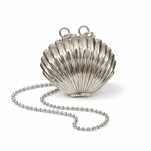 Seashell Clutch Bag - Silver