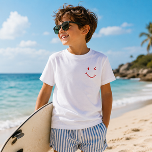 Wink Smiley Unisex Kids T Shirt Celebrate Individuality | T Shirt