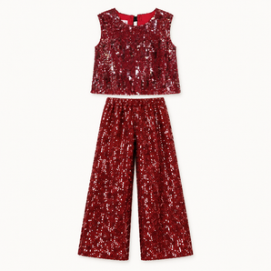 PHI Clothing - Girls Sequin Tops and Pants Set