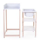 Childhome Changing Table + Bath + Wheels White | Changing