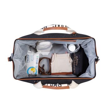 Childhome Mommy Bag Signature Canvas | Parent Tote