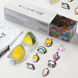Children’s white sunglasses & charm kit - Kawaii